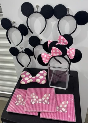Juegos de 3 servilletas Minnie de Minnie Mouse y 5 orejas de Mickey Mouse de Disney Party Favors Foto 1 de 4
