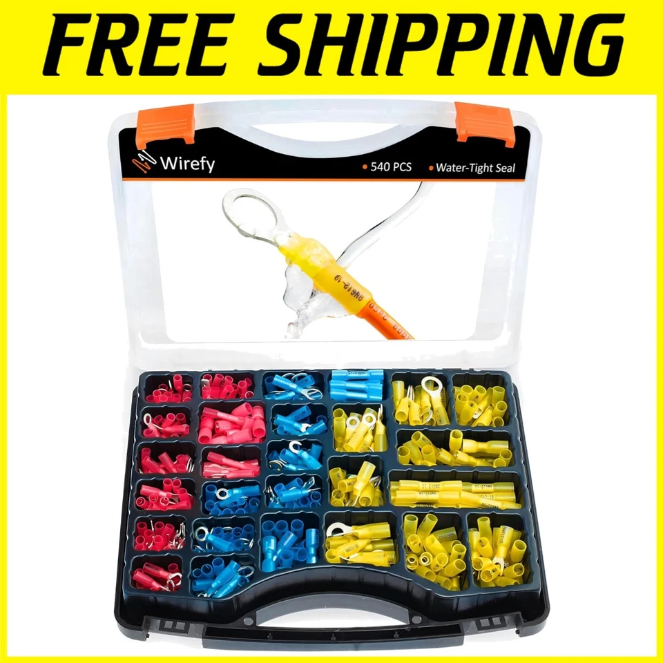 Automotive Heat Shrink Connectors Kit - 540 PCS - Image 1 of 4