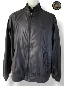 Fred Perry Harrington Black on Black Mesh lined Jacket , Large Mods Casuals - Picture 1 of 16