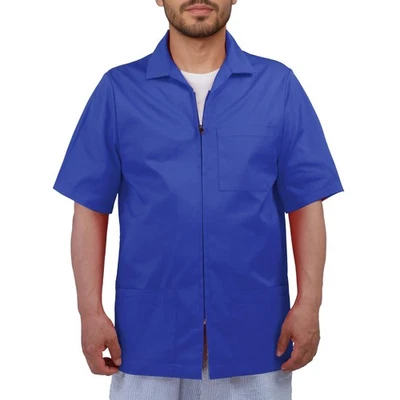 Men's Scrub Jacket Zip Front Short Sleeve - Image 1 of 4