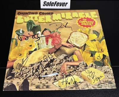 Counting Crows Butter Miracle Complete Sweets Black Vinyl Band Signed Jacket - Image 1 of 4