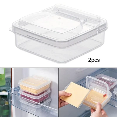 2x Refrigerator Container Airtight Plastic Storage Containers Fridge Saver - Image 1 of 4