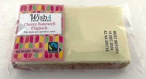 Wish4 Fairtrade Cherry Bakewell Flapjack 75g x24 - Picture 1 of 5