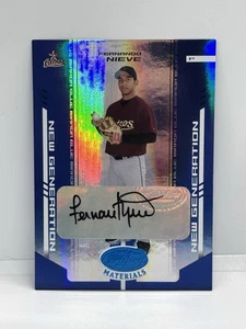 2004 Leaf Certified Materials Blue Mirror /100 Fernando Nieve Rookie Auto RC - Picture 1 of 2