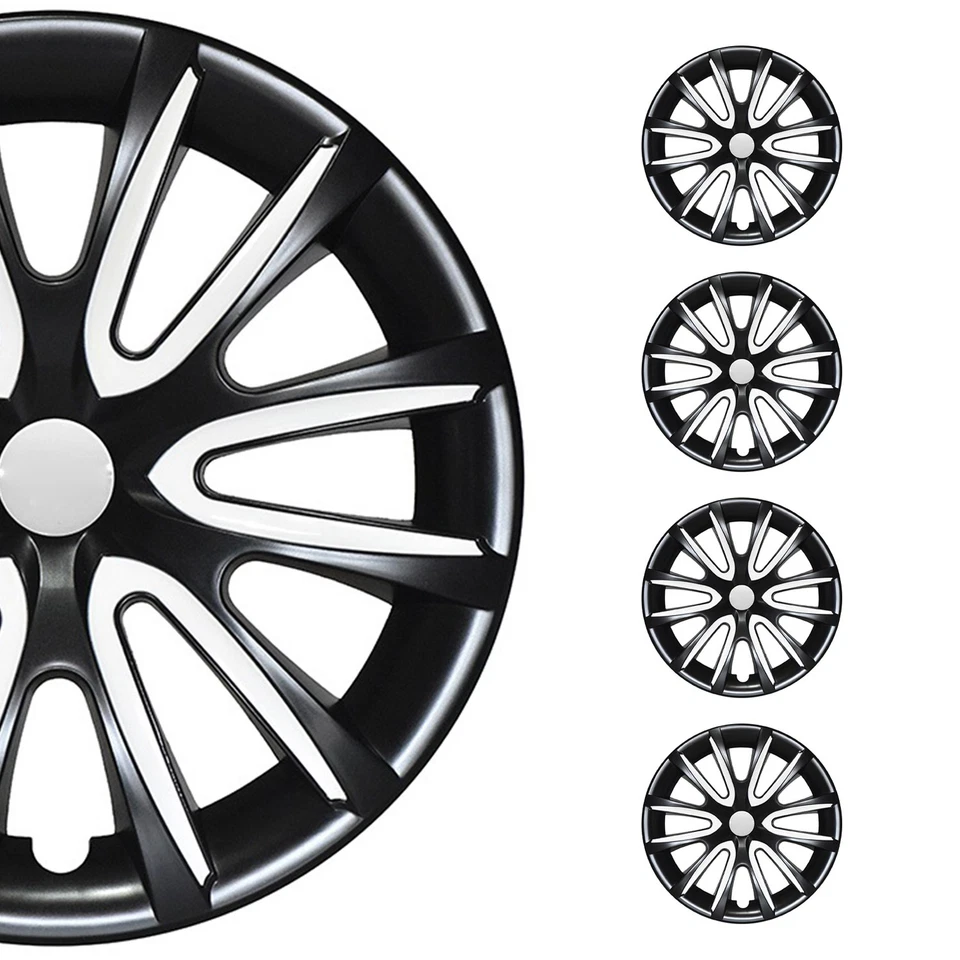 Tapacubos cubiertas de rueda de 16" para Hyundai Tucson negro blanco brillante Foto 1 de 4