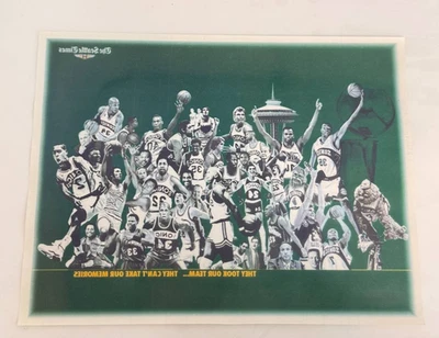 1979 Seattle Supersonics NBA Champions Thermal / Heat Transfer Print, New - Image 1 of 4