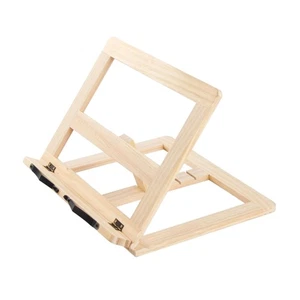 Wooden Reading Rack Child Cookbook Stand Holder Multi-angle for Tablet - Afbeelding 1 van 12
