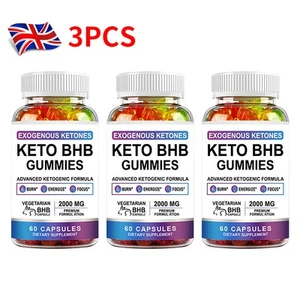3pcs Keto BHB Gummies Fat Burn Carb Blocker Detox Weight Loss Slimming Cleansing - Picture 1 of 8