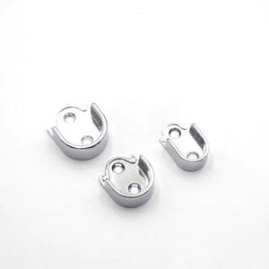 2/8Pc Metal Rail Hanger Standard Tube Support Wardrobe Rod Socket Bracket Holder - Picture 1 of 22