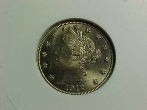 1912-P Liberty V Nickel - RARE UPPER GRADE U NICKEL - HARD TO FIND THIS NICE - Picture 1 of 3
