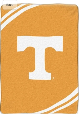 NCAA Tennessee Volunteers Force Royal Plush Raschel Throw Blanket, 60x80-Inch Cover