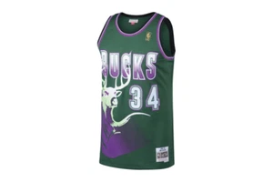 Mitchell & Ness NBA Milwaukee Bucks Ray Allen #34 96 Swingman Jersey SMJYGS18181 - Picture 1 of 4