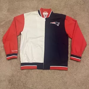 Chaqueta Mitchell & Ness Para Hombres New England Patriots Retro Calentamiento Colección XL - Imagen 1 de 5