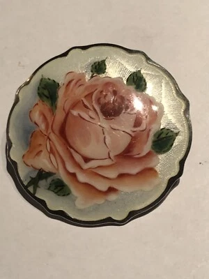 Spilla smaltata argento sterling antica Olaf Lindrup Norvegia norvegese vinta... - Immagine 1 di 4