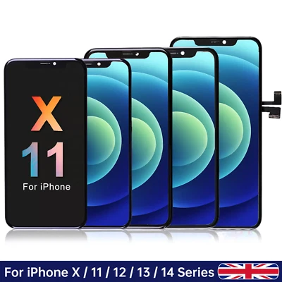 For iPhone X XR XS Max 11 Pro 12 13 14 Screen Replacement LCD OLED Touch Display - Image 1 of 4