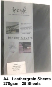 Tecno Leathergrain Presentation Board Covers A4 270gsm 25 Sheets Black 51D016 - Picture 1 of 1