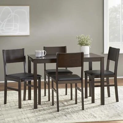 5-Piece Mid-Century Modern Kitchen Dining Padded Seat Furniture Set - Image 1 of 3