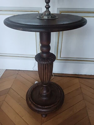 Petit guéridon pote torchère ancien de salon - Photo 1/2
