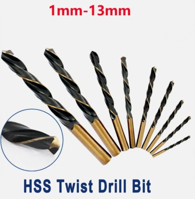 1 mm-13 mm HSS Drehbohrer Bit zum Bohren Edelstahl Hartstähle Holz Metall - Bild 1 von 4