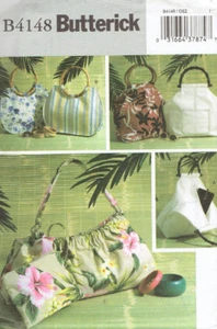 Butterick 4148 Bolso de Cosméticos y Bolsos de Mano 3 Diseños Patrón de Costura - Imagen 1 de 2