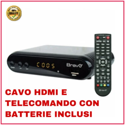 Decoder digitale terrestre dvb-t2 hd hdmi digitali terrestri ricevitore tivusat - Immagine 1 di 4