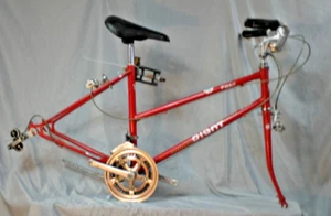 1990 Giant Cabriolet Road Bike Frame Set 17" Medium Red Lugged Steel USA Shipper - Picture 1 of 13