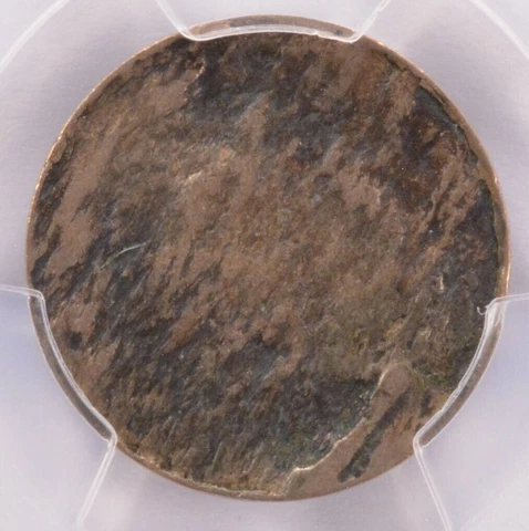 PCGS 1c (1860-1864) Indian Cent Split After Strike F15 Cover