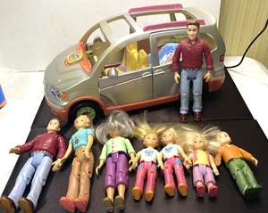 2007 FISHER PRICE LOVING FAMILY MUSICAL MINI VAN & 8 FIGURES WORKS - Picture 1 of 24