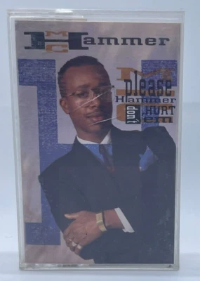 Vintage 1990 MC Hammer Please Hammer Don't Hurt 'Em Cassette w/ Case and Insert - Image 1 of 4