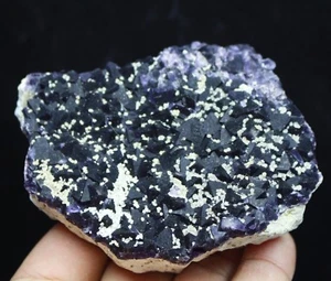 306 g New Find Natural Beauty Rare Purple Fluorite Mineral Specimen/C​hina - Picture 1 of 9