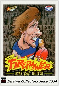 2014 AFL Champions Laserfoil Firepower Caricature FC55 Ryan Griffen (W.Bulldogs)