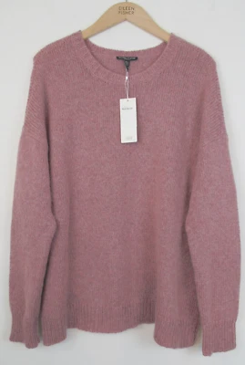 Eileen Fisher Sachet 玫瑰羊毛和马海毛毛衣 S 码全新带标签 398 美元 — 第 1/4 张图片