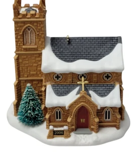Hallmark Keepsake Christmas Tree Ornament 2006 Old Stone Church - Picture 1 of 12