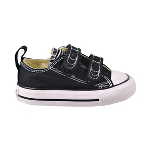 Converse Chuck Taylor All Star Ox Hook And Loop Toddler Shoes Black 7V603 - Picture 1 of 6