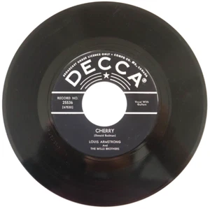 Louis Armstrong & The Mills Brothers CHERRY MARIE 45 RPM DECCA Record Canada V2 - Picture 1 of 6
