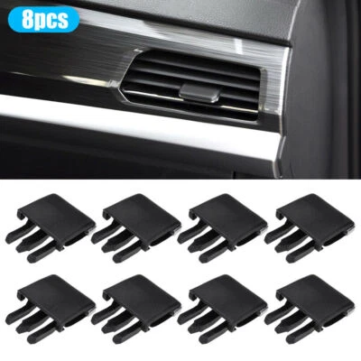 8PCS Black Car Air Conditioning Vent Louvre Blade Adjust Slice Clips Accessories Foto 1 de 4