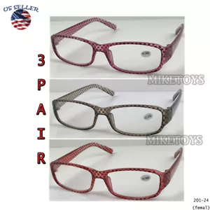 LESBRILLE LINSE 3ER-PACK SET KLASSISCHER LESER mehrfarbig DAMENSTIL (24) - Bild 1 von 6
