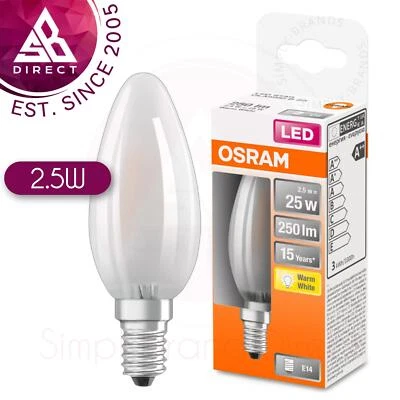 Osram LED Lamps for Line Voltage│Frosted Filament│2.5 W│1 PACK│250 Im│Warm White - Image 1 of 4