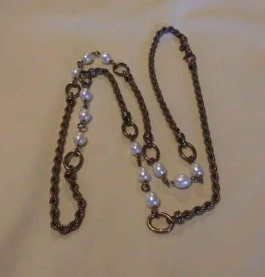 Bronzo d'Italia Cultured Freshwater Pearl Station Necklace - Image 1 of 4