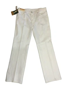 Vintage 70s LEVIS Action Pants Straight Leg Jeans White 36x30 NOS - Picture 1 of 7
