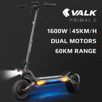 VALK Primal 9 Dual Motor 1600W Extreme Hill Climbing e-Scooter Electric - image 1 of 4