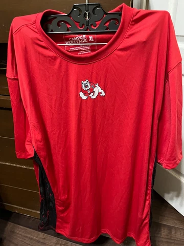 Fresno State Bull Dogs RED & Black Mesh Shirt Men’s Size XL NEW FREE SHIPPING!! Cover