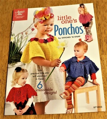 Annie's Attic: LITTLE ONE'S PONCHOS Crochet Book by Stitches 'N Stuff #871043 - Image 1 of 4
