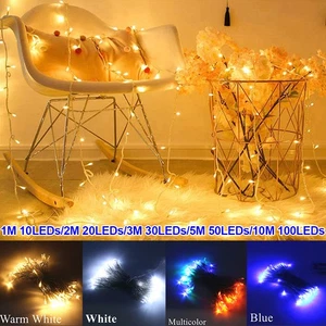 1-4Pack 10/20/30/40/50/100 Lights 1M 10M LED String Fairy LED Christmas Lights - Picture 1 of 17