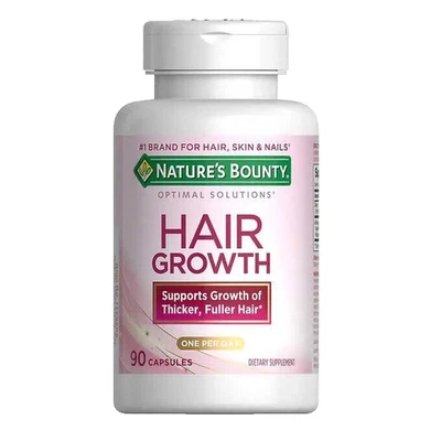 Nature’s Bounty Hair Growth Vitamins 10,000 mcg Biotin + Complex 90 Ct Exp 01/27 - Image 1 of 4