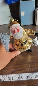 Discokugel Weihnachtsmann Ornament 70er Retro Musik NYC - Bild 1 von 5