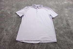 Polo Lululemon uomo XL viola a righe performance elasticizzata manica corta - Foto 1 di 7