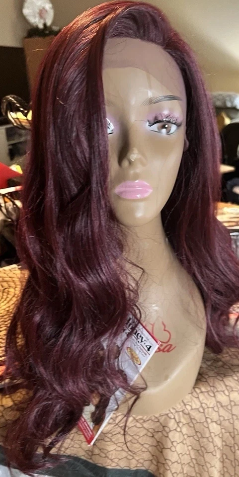 Vanessa -DORA brand new lace front Wig #99J Very Soft . Long Swiss lace ~No Odor - Image 1 of 4