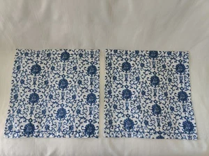2 RALPH LAUREN PORCELAIN ROSETTE BLUE TOSS PILLOW Shams 16x16 inch New - Picture 1 of 8