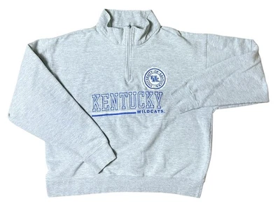 Sudadera University Of Kentucky Wildcats Gris 1/4 Cremallera Pullover Para Hombre Talla XL Foto 1 de 4